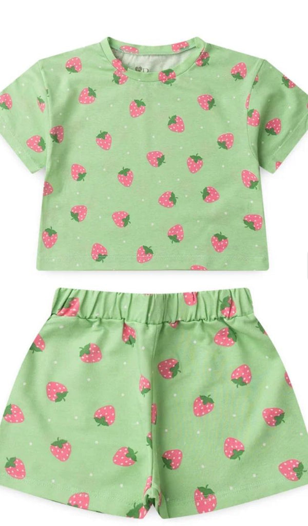 Conjunto Infantil Feminino Rotativo Morango